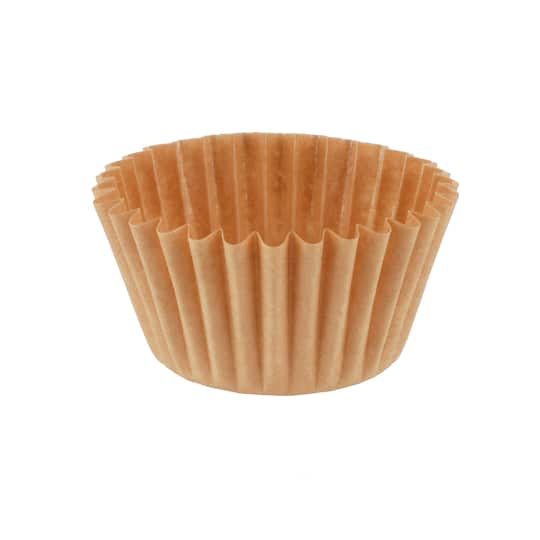 100 Kraft Muffin Baking Cups | 2 Inch Disposable Basket Liners | Oven Safe To 400°F Free Standing